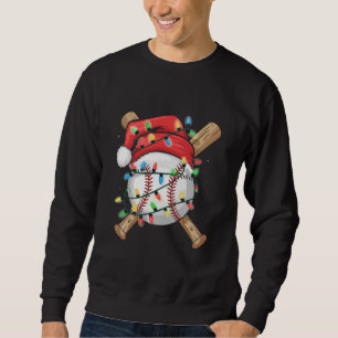 Kerstman sportieve kerst honkbalspeler  trui