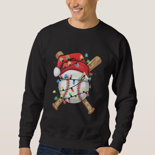 Kerstman sportieve kerst honkbalspeler trui (Voorkant)