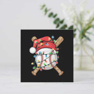 Kerstman sportieve kerstbalspeler kaart