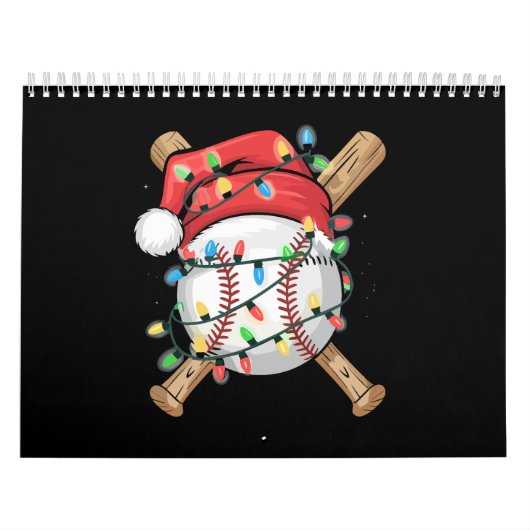 Kerstman sportieve kerstbalspeler kalender (Hoes)