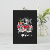 Kerstman Sproodle met Rode Gekeperde Ophaaltruck J Kaart (Staand voorkant)