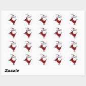 Kerstman Squad1 Ronde Sticker (Vel)