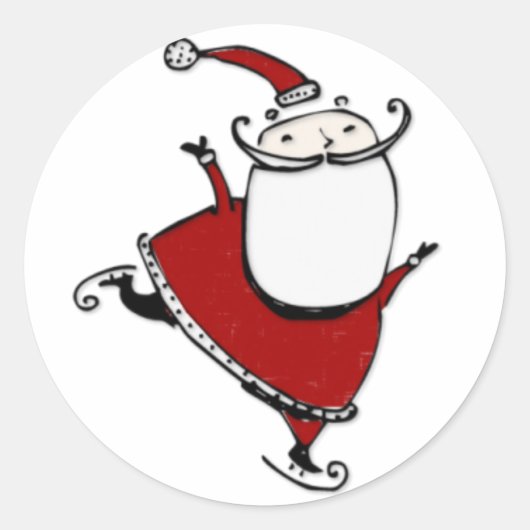 Kerstman Squad1 Ronde Sticker (Voorkant)