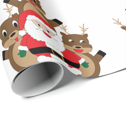 Kerstman Squad Kerstrendier Grappig Cadeaupapier (Rol Hoek)