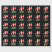 Kerstman Squad Zwart Afrikaans Amerikaans Cadeaupapier (Vlak)