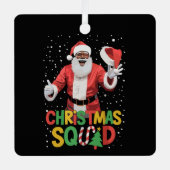 Kerstman Squad Zwart Afrikaans Amerikaans Metalen Ornament (Voorkant)