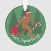Kerstman squatch kerst met Jouw naam en jaar Ornament (voorkant)
