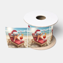 Kerstman Stafish op een Chaise Lounge Satijnen Lint