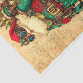 Kerstman Steampunk Sfeer BL6 Découpage Tissuepapier (Detail)