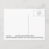 Kerstman Steekt Menora Aan op Briefkaart (Achterkant)