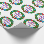 Kerstman Steer - Vrolijk Kerstfeest Y'all Cadeaupapier (Hoek)