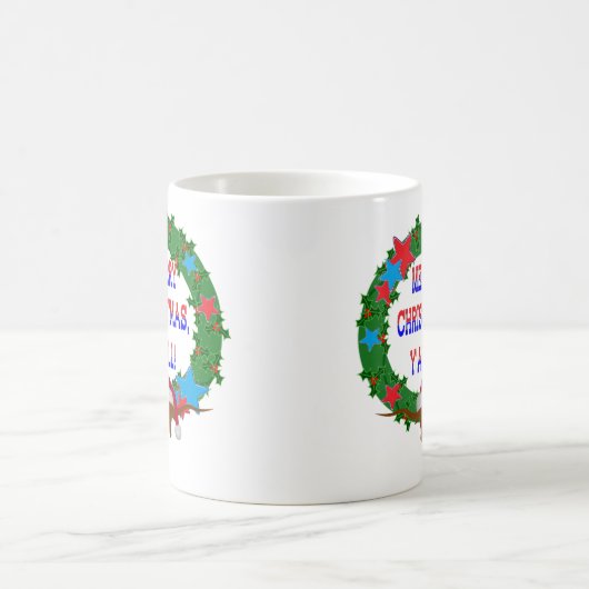 Kerstman Steer - Vrolijk Kerstfeest Y'all Koffiemok (Center)