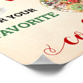 Kerstman Stem op Uw Favoriete Koekjeskerstbord Poster (Hoek)