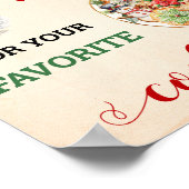 Kerstman Stem op Uw Favoriete Koekjeskerstbord Poster (Hoek)