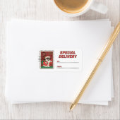 Kerstman Stempel Speciale Levering Sticker (Insitu)