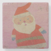 kerstman stenen onderzetter (Voorkant)