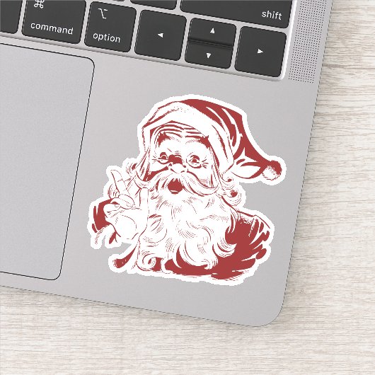 Kerstman Sticker (Detail)