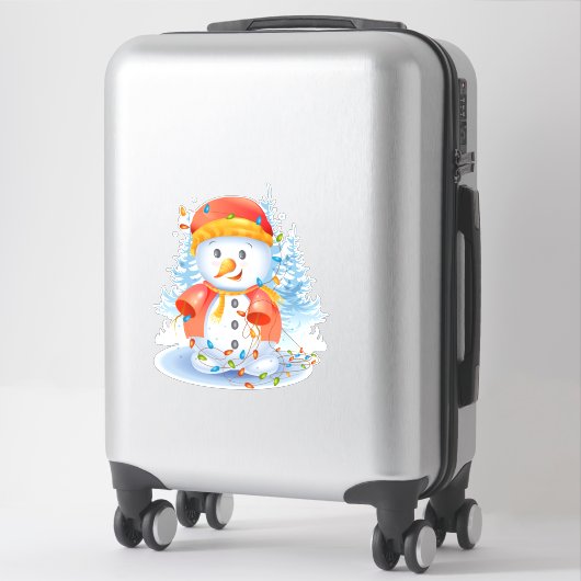 kerstman Sticker (Koffer)
