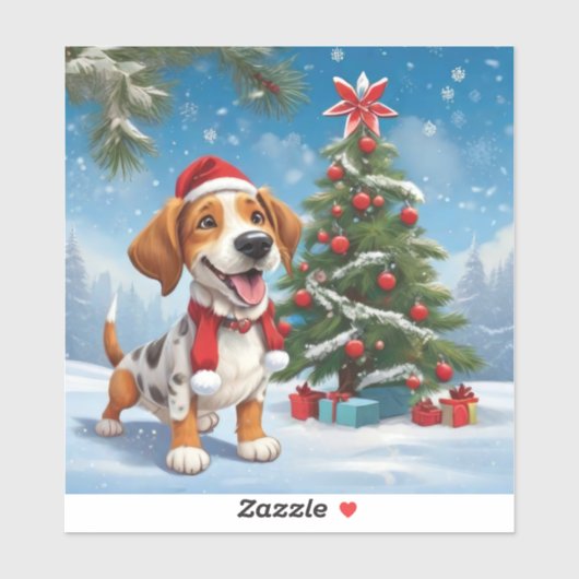 kerstman sticker (Vel)