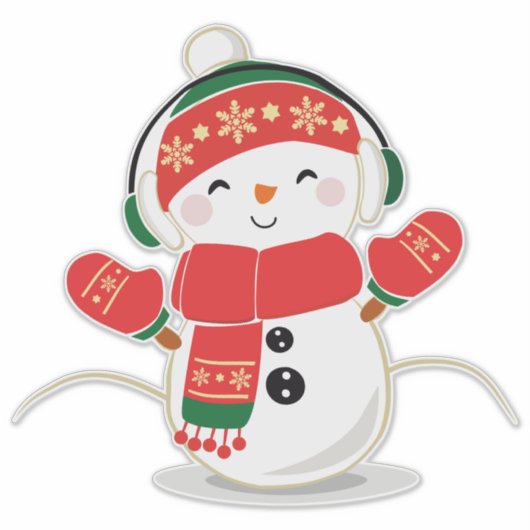 Kerstman Sticker (Voorkant)