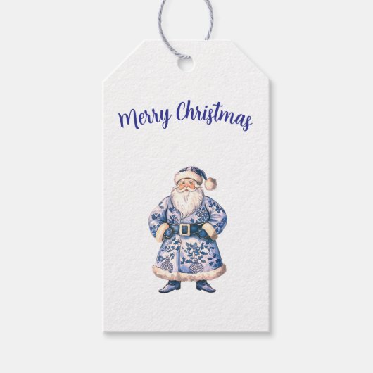 Kerstman sticker cadeaulabel (Voorkant)