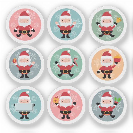 Kerstman sticker collectie (Voorkant)
