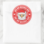 Kerstman stickerlabels gepersonaliseerd ronde sticker (Tas)