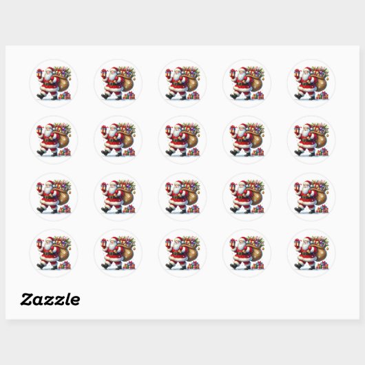 Kerstman Stickers (Vel)