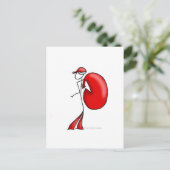 Kerstman-stok-cijfer Feestdagenkaart (Staand voorkant)