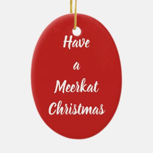 Kerstman stokstaartje keramisch ornament (Achterkant)