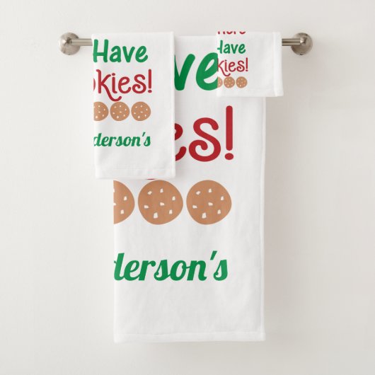 Kerstman Stop Hier Achter We Hebben Koekjes Bad Handdoek (Insitu)