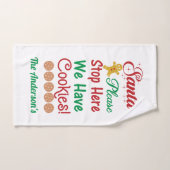 Kerstman Stop Hier Achter We Hebben Koekjes Bad Handdoek (Handdoek)