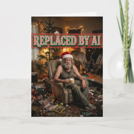 Kerstman stopt ermee AI-vervangende grappige kerst Kaart