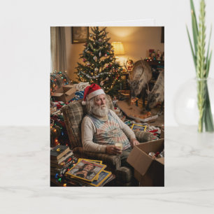 Kerstman stopt ermee AI-vervanging Grappige Kerst Kaart