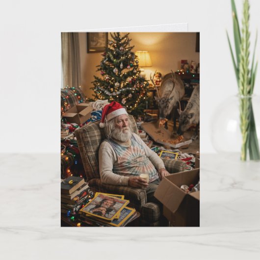 Kerstman stopt ermee AI-vervanging Grappige Kerst Kaart (Voorkant)