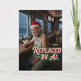 Kerstman stopt ermee door AI vervanging Grappige K Kaart