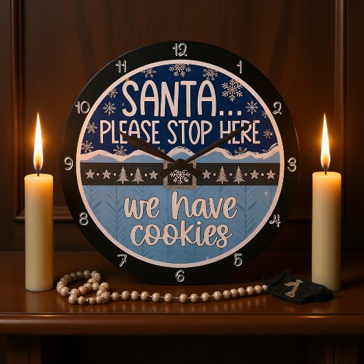 Kerstman Stopt Hier Koekjes Grote Klok
