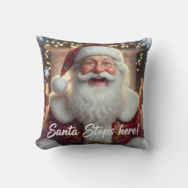 Kerstman stopt hier! kussen