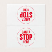Kerstman Stopt Hier rood wit leuk grappig bord Kaart (Buitenkant ongevouwen)