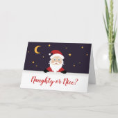 Kerstman  stout of braaf kaart (Voorkant)