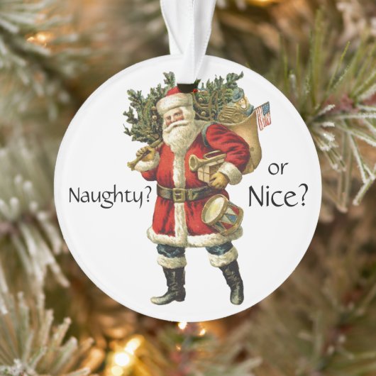 Kerstman - Stoute of Braaf Kerst Ornament (Boom)