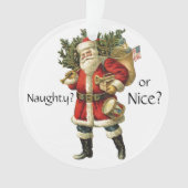 Kerstman - Stoute of Braaf Kerst Ornament (voorkant)