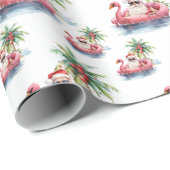 Kerstman Strand Cadeaupapier (Rol Hoek)