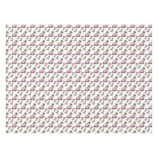 Kerstman Strand Tafelkleed (Voorkant (Horizontaal))