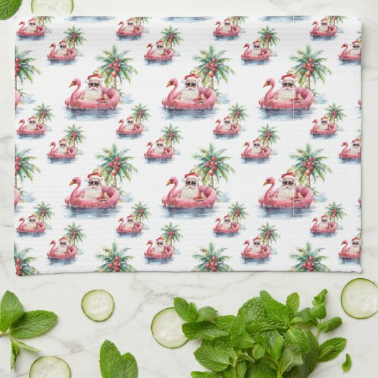 Kerstman Strand Theedoek (Gevouwen)