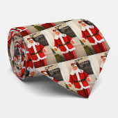 kerstman stropdas (Opgerold)