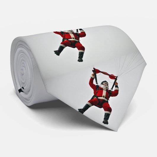 kerstman stropdas (Opgerold)