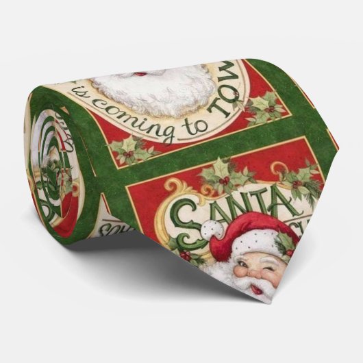 Kerstman stropdas (Opgerold)