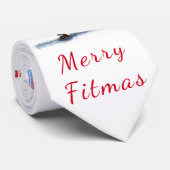 Kerstman Stropdas Bodybuilder kerstman met cadeaus (Opgerold)