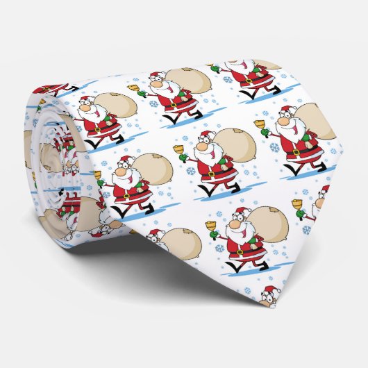 Kerstman stropdas/Sinterklaas stropdas (Opgerold)